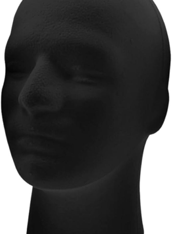 Black Velvet Wig Display Mannequin Head Size B For Hair Accessories Hats And Glasses - Image 5